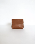 Leather small pouch caramel