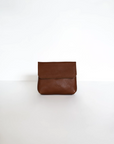 Leather small pouch brown