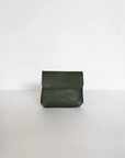 Leather small pouch green